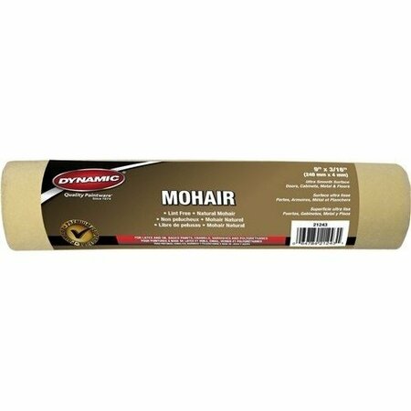 DYNAMIC PAINT PRODUCTS Dynamic 9 in. Mohair 3/16 in. Nap Roller Cover 21243